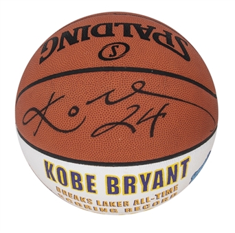 Kobe Bryant Signed Spalding Los Angeles Lakers All-Time Scoring Record Commemorative Basketball (Beckett GEM MT 10)